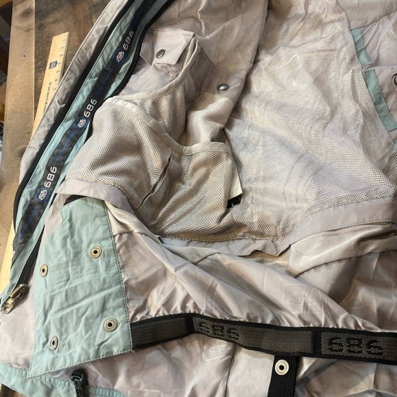 686 Smarty Jacket Mens Large Sage 3-in-1 Snowboard Ski Shell Hooded Winter Coat - Picture 8 of 11